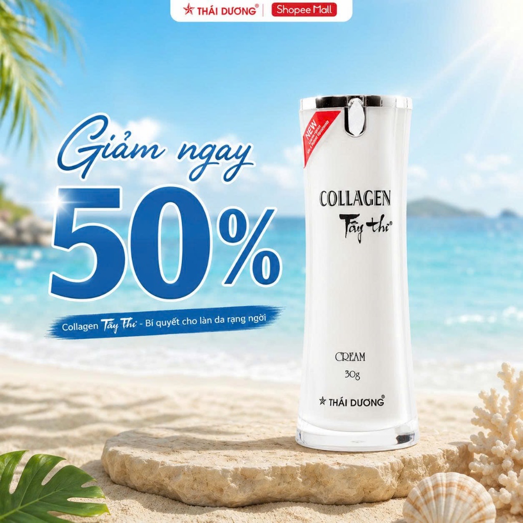 Kem dưỡng ngày Collagen Tây Thi New 30g/Nước dưỡng đêm NEW 50g -HSD: T6/2027 -Sao Thái Dương