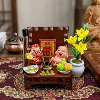 Tủ thờ Thần Tài Thổ Địa Mini cao cấp Mica In UV đẹp