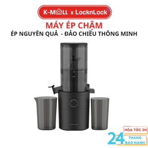 Máy Ép Chậm LocknLock Slow Juicer EJJ441BLK (Màu Đen) - Ép Nguyên Quả, Đảo Chiều Thông Minh - K-MALL