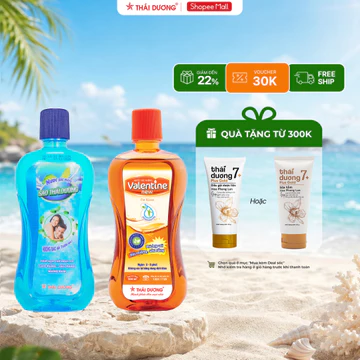 Nước súc miệng Valentine ngăn ngừa nhiệt miệng, hôi miệng, sâu răng, 500ml - Sao Thái Dương 500ml