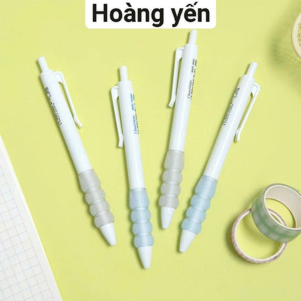 Hộp 10 Bút Gel Classmate Bút Nước Bấm Ngòi ST 2 Bi 0.5mm Xanh Đen Nhanh Khô Bút Gel Press Đệm Tay Êm Ái Ghi Chép GP116