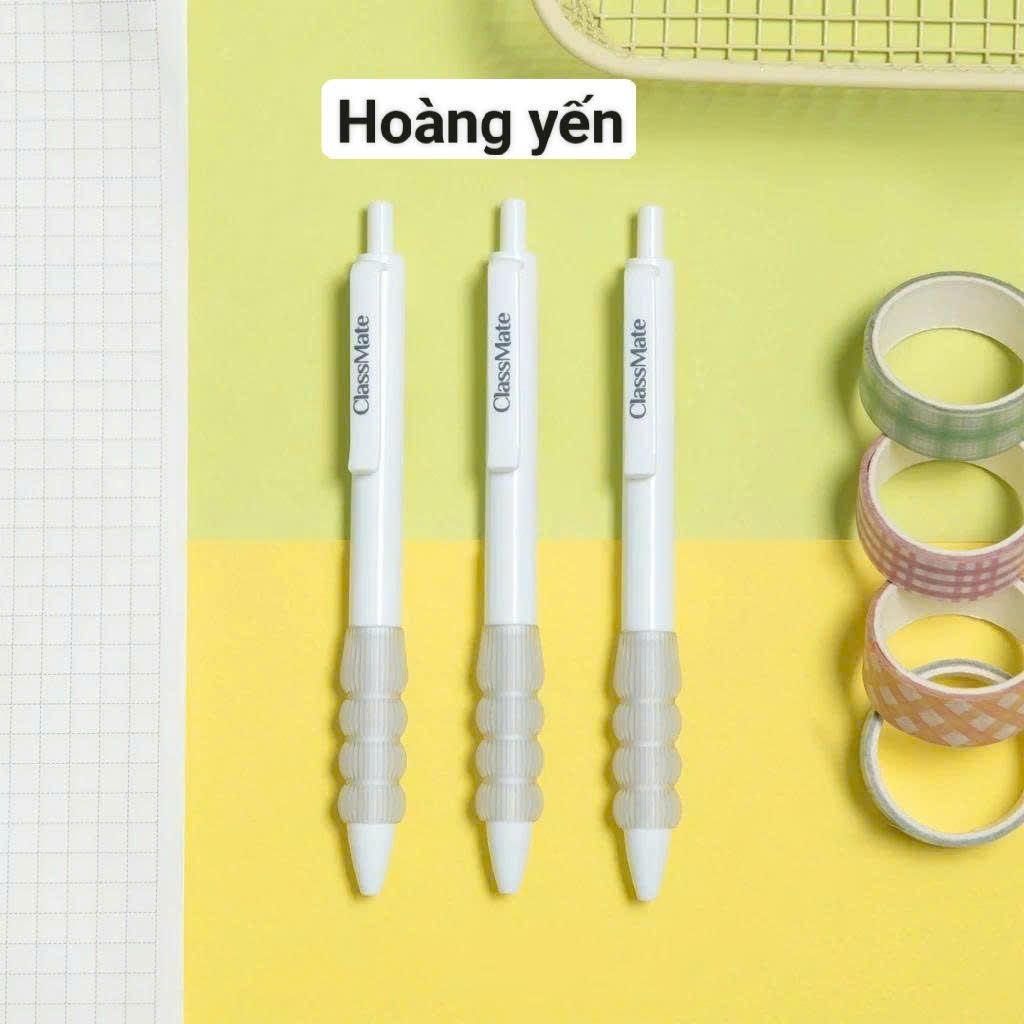 Hộp 10 Bút Gel Classmate Bút Nước Bấm Ngòi ST 2 Bi 0.5mm Xanh Đen Nhanh Khô Bút Gel Press Đệm Tay Êm Ái Ghi Chép GP116