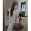 MIU.STUDIO • Áo kiểu nữ cổ rộng tay bồng bo eo xoè bèo nhẹ nhàng tiểu thư, Áo babydoll dáng ngắn style HQ dành cho nữ