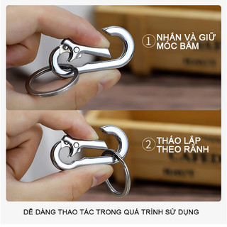 Móc Khóa Kim Loại Càng Cua Cao Cấp - Móc Treo Chìa Khóa Xe Máy, Balo Siêu Bền Tiện Lợi