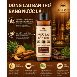 Nước lau bàn thờ - Làm sạch, bao sái bàn thờ, thu hút tài vận 500ml - Nước thơm bàn thờ