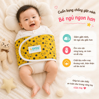 Khăn Quấn Coniu , Ủ Quấn Tay Chống Giật Mình Cho Bé Sơ Sinh Ngủ Ngoan