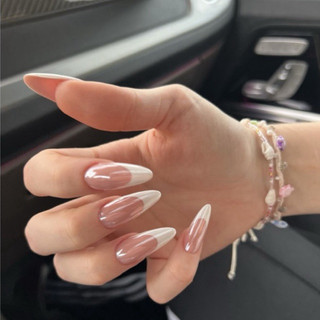 Nailbox Thiết Kế Tráng Gương French Đầu Móng Trắng Đơn Giản, Sang Trọng - Theo Nailbox