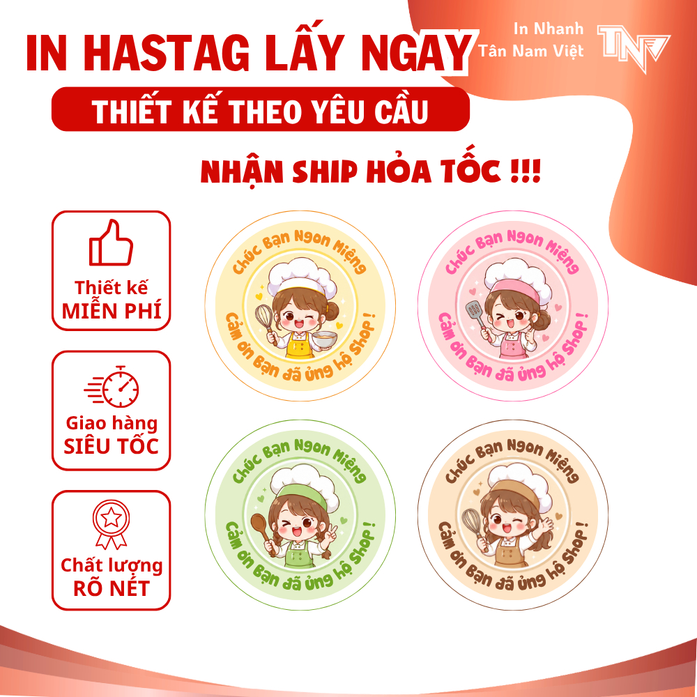 SET 140 TEM CHÚC NGON MIỆNG 4x4CM – TEM DÁN HỘP BÁNH, HỘP ĐỒ ĂN, BAO BÌ THỰC PHẨM