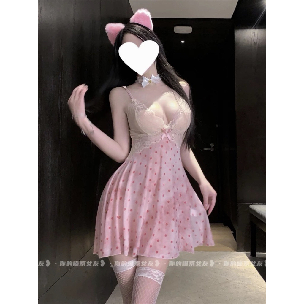 (TẶNG KÈM CHIP LỌT KHE) Váy ngủ sexy gợi cảm xuyên thấu