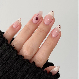Nailbox Thiết kế French Đầu Móng Phối Cherry Dể Thương