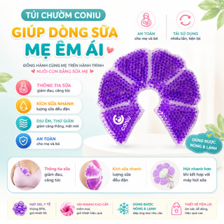 Túi Chườm Ngực Coniu Cho Mẹ Sau Sinh, Chườm Nóng Lạnh Giúp Mẹ Thông Tắc Tia Sữa, Kích Sữa, Giảm Đau Ti( Hộp 2 Chiếc)