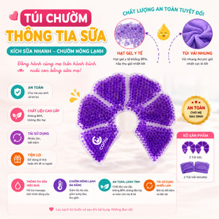 Túi Chườm Ngực Coniu Cho Mẹ Sau Sinh, Chườm Nóng Lạnh Giúp Mẹ Thông Tắc Tia Sữa, Kích Sữa, Giảm Đau Ti( Hộp 2 Chiếc)