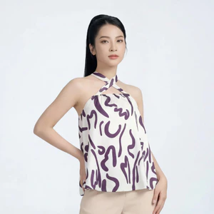 [Big Size} Áo Yếm SHI Nữ hở lưng cổ dây buộc chéo sau gáy, thiết kế trễ vai