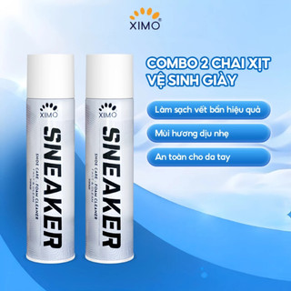 Chai Xịt Tạo Bọt Vệ Sinh Giày Cao Cấp XIMO SNEAKER 300ml – Làm Sạch Khô Siêu Tốc, Trắng Sáng Như Mới | GigaMax Home