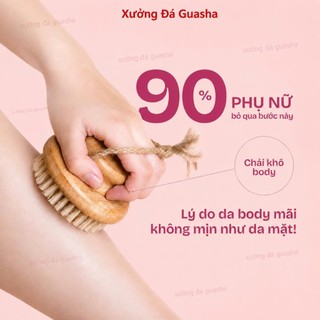 [ MỚI ] Bàn Chải Khô Body Mẫu Mới Tay Cầm Gỗ Sồi Có Dây Treo Tiện Lợi Tẩy Da Chết Nhẹ Nhàng Giúp Da Mịn Màng Sáng Khỏe