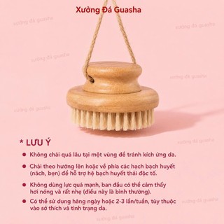 [ MỚI ] Bàn Chải Khô Body Mẫu Mới Tay Cầm Gỗ Sồi Có Dây Treo Tiện Lợi Tẩy Da Chết Nhẹ Nhàng Giúp Da Mịn Màng Sáng Khỏe