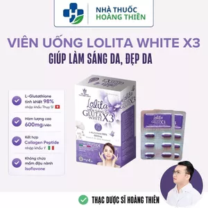 VIÊN TRẮNG DA LOLITA GLUTA WHITE x3 VSC GIÚP CHỐNG LÃO HOÁ - TĂNG ĐÀN HỒI DA - SÁNG ĐẸP DA 18 viên
