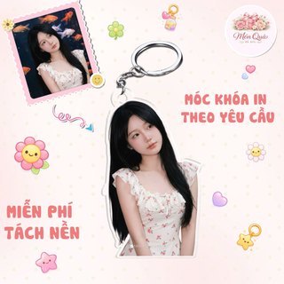 Móc khóa in ảnh theo yêu cầu, in 2 mặt sắc nét