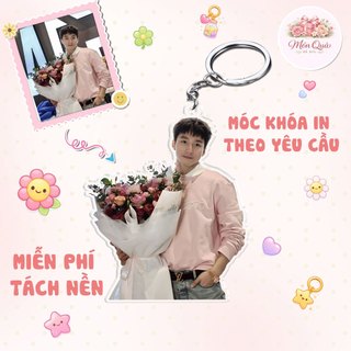 Móc khóa in ảnh theo yêu cầu, in 2 mặt sắc nét