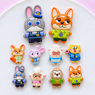 [ĐỘC QUYỀN] Set Charm Thỏ Judy Cáo Nick Zootopia Dễ Thương- Thỏ Cảnh Sát Và Cáo Tinh Nghịch Zootopia Cao Cấp