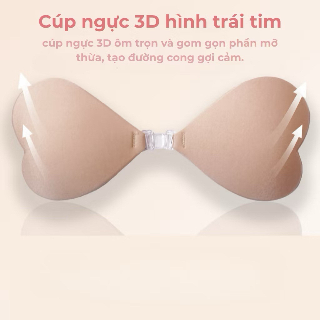 Miếng dán ngực BiKiNi Dán Ngực Nâng Trái Tim Keo Trong Bám Chắc Mỏng Nhẹ Chuyên cho Đồ Bơi Hai Mảnh Không Lộ