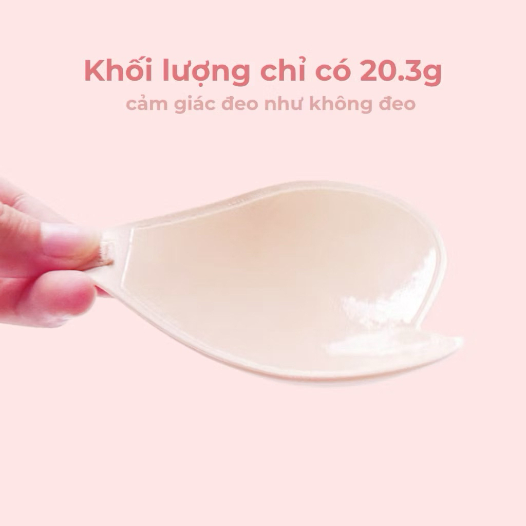 Miếng dán ngực BiKiNi Dán Ngực Nâng Trái Tim Keo Trong Bám Chắc Mỏng Nhẹ Chuyên cho Đồ Bơi Hai Mảnh Không Lộ