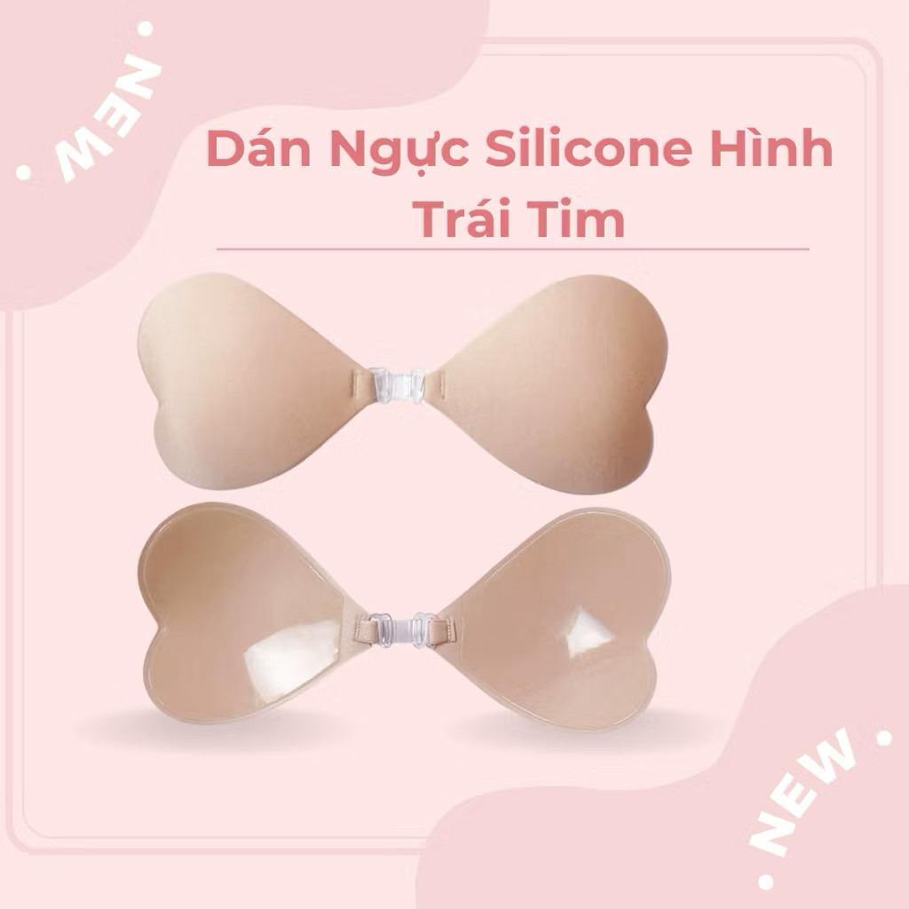 Miếng dán ngực BiKiNi Dán Ngực Nâng Trái Tim Keo Trong Bám Chắc Mỏng Nhẹ Chuyên cho Đồ Bơi Hai Mảnh Không Lộ