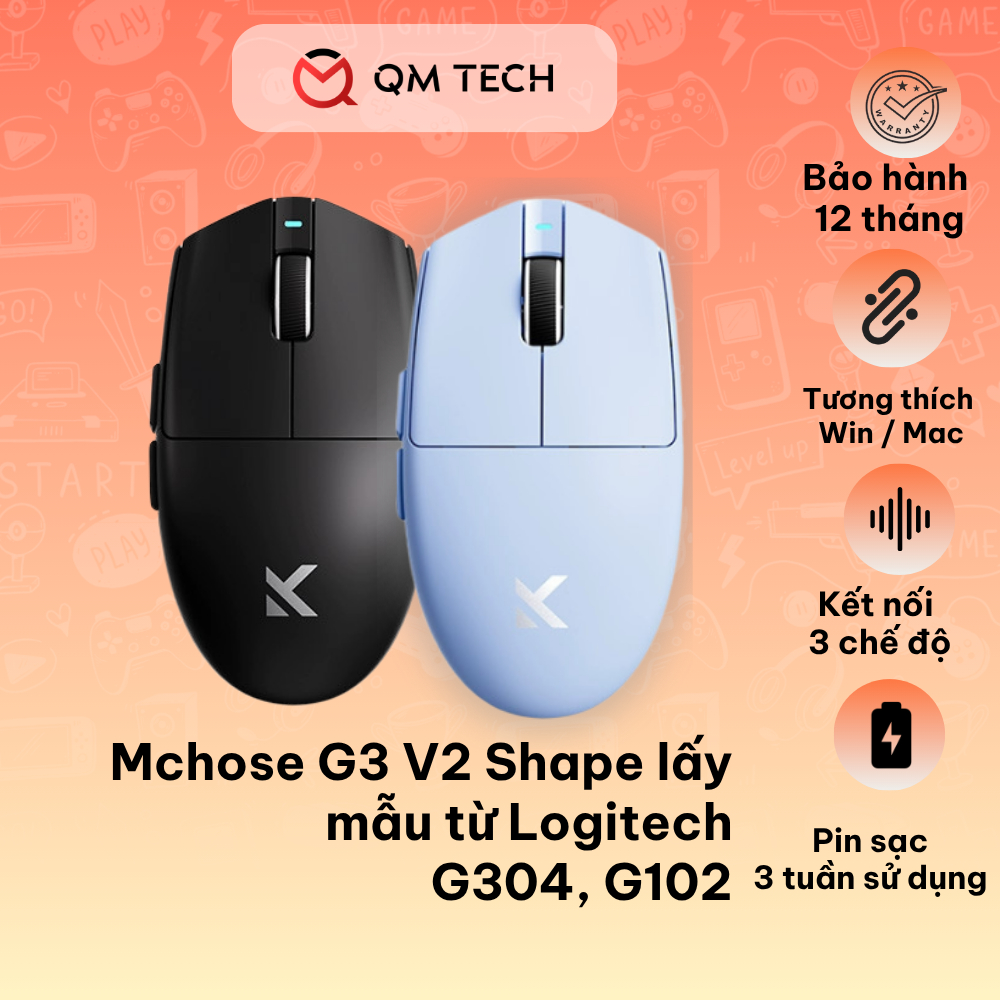 Chuột Gaming văn phòng không dây Mchose G3 V2 - QMTECH STORE