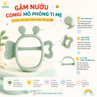 Gặm Nướu Bee Cho Bé Coniu Siêu Mềm Giúp Giảm Ngứa Nướu An Toàn Cho Bé( Có Hộp Đưng)