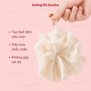 Bông Tắm Lưới Sợi Sisal Tự Nhiên Tạo Bọt Siêu Mịn Làm Sạch Sâu Hiệu Quả Tẩy Tế Bào Chết Nhẹ Nhàng Trên Da