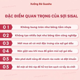 Bông Tắm Lưới Sợi Sisal Tự Nhiên Tạo Bọt Siêu Mịn Làm Sạch Sâu Hiệu Quả Tẩy Tế Bào Chết Nhẹ Nhàng Trên Da