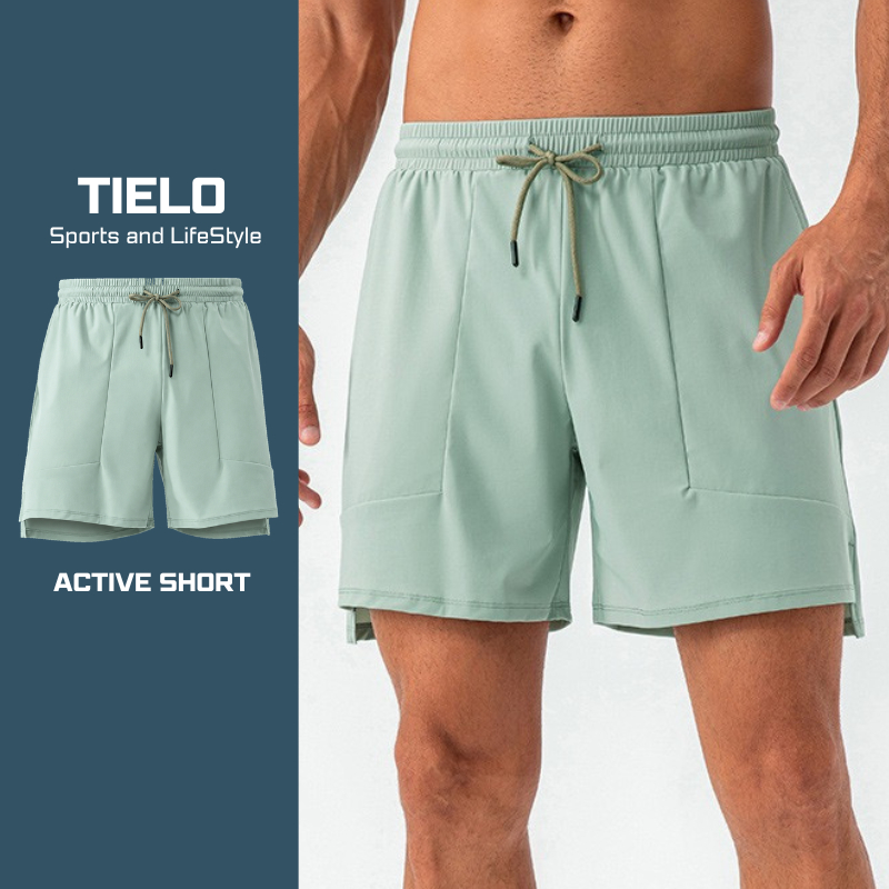 ACTIVE Short TIELO – Quần thể thao nam , Thoáng Khí, Co Giãn, Chạy bộ , Pickleball , Gym