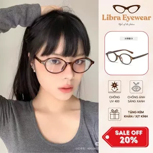 Gọng Kính Tròn Mắt Mèo MiuMiu Chống Bức Xạ – Có Thể Thay Mắt Cận Chống Ánh Sáng Xanh & Tia UV, Phù Hợp Nam Nữ K08