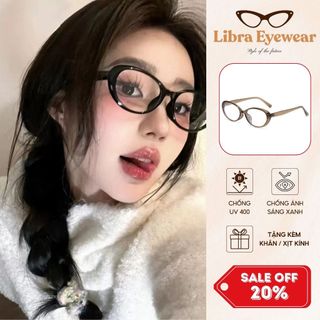[MUA 1 TẶNG 1 PHỤ KIỆN] Kính cận thời trang đổi màu kính gọng nữ Libra Eyewear chống nắng UV400