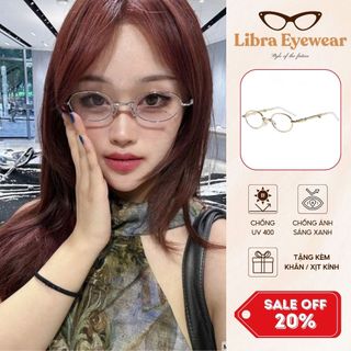 [MUA 1 TẶNG 1 PHỤ KIỆN] Kính thời trang, kính cận oval kim loại, kính gập nhỏ gọn đi học đi làm