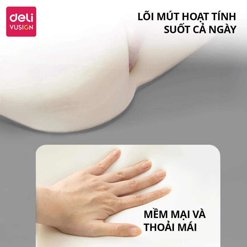 [SVIP] Đệm Ghế Ngồi Văn Phòng DeLi Thoáng Khí Chống Trĩ Chất Liệu Cao Su Non Giảm Ê Mỏi Điều Chỉnh Tư Thế Ngồi