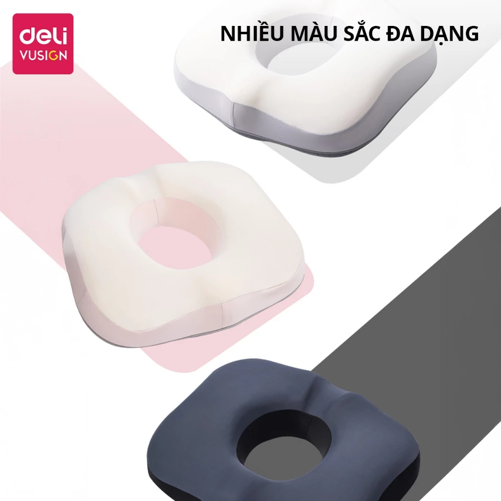 [SVIP] Đệm Ghế Ngồi Văn Phòng DeLi Thoáng Khí Chống Trĩ Chất Liệu Cao Su Non Giảm Ê Mỏi Điều Chỉnh Tư Thế Ngồi