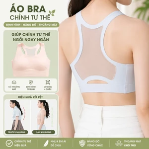 Áo Bra Bé Gái Chỉnh Tư Thế Cao Cấp, Áo Lót Học Sinh Thoáng Khí, Nâng Đỡ Ngực Tuổi Dậy Thì 8-15 Tuổi [A164]