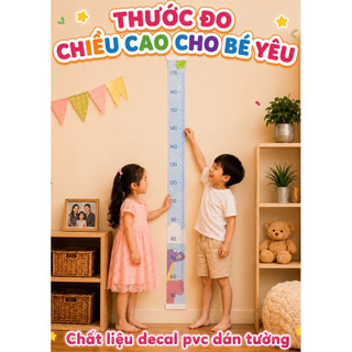 THƯỚC ĐO CHO BÉ (decal dán tường)