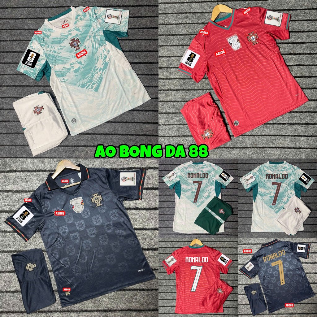 Bộ Quần Áo Bóng Đá Đội Tuyển Bồ Đào Nha 2026 - Vải Polyester Gai Thái Cao Cấp - Quynhhoafootball