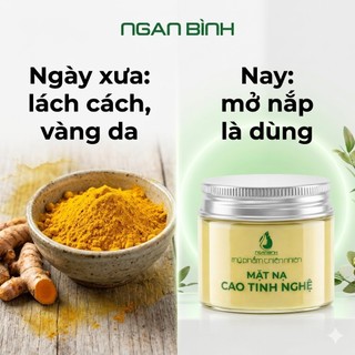 Mặt Nạ Cao Tinh Nghệ Ngân Bình 50g Mờ Thâm Dưỡng Sáng Da Hỗ Trợ Phục Hồi Da Sau Mụn