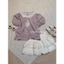 Áo thô hoa nhí cổ đen babydoll QCCC