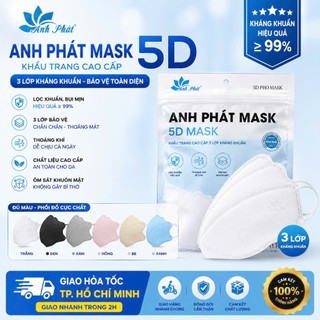 Thùng 300C Khẩu Trang 5D Anh Phát 3 Lớp Kháng Khuẩn  mẫu mới nhất