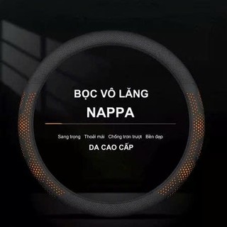 Bọc Vô Lăng Ô Tô 3D Da Nappa Cao Cấp Size 38cm, Siêu Mỏng Mềm Và Mát, Cho Các Dòng Xe Từ 5 - 7 Chỗ