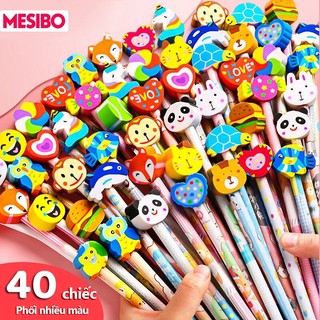 Bút Chì Cute Luyện Chữ Cho Bé Lớp 1 Học Tập HB, Gỗ Bền Đẹp Đầu Có Tẩy, Hình Con Vật Dễ Thương, Khen Thưởng Học Sinh