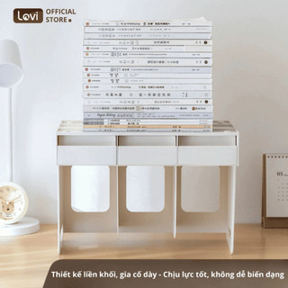 Kệ Sách Để Bàn Đa Năng LoviOffice 6088 - Giá Sách Nhựa Nhiều Ngăn Tích Hợp Khay Đựng Văn Phòng Phẩm Và Ngăn Kéo Mini