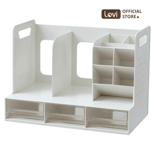 Kệ Sách Để Bàn Đa Năng LoviOffice 6088 - Giá Sách Nhựa Nhiều Ngăn Tích Hợp Khay Đựng Văn Phòng Phẩm Và Ngăn Kéo Mini