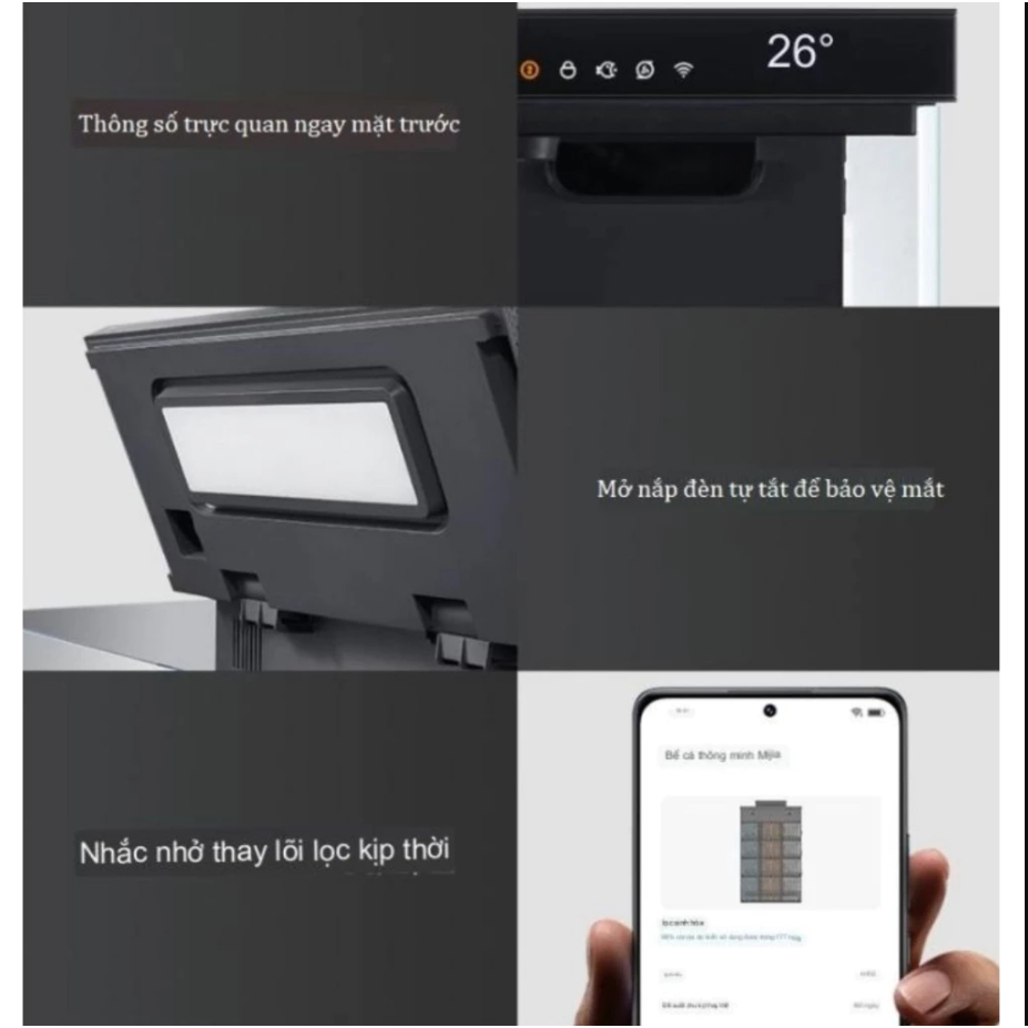 Bể cá thông minh Xiaomi Mijia MYG100 20L Tự động bơm, lọc nước, cho ăn tự động | BigBuy360 - bigbuy360.vn