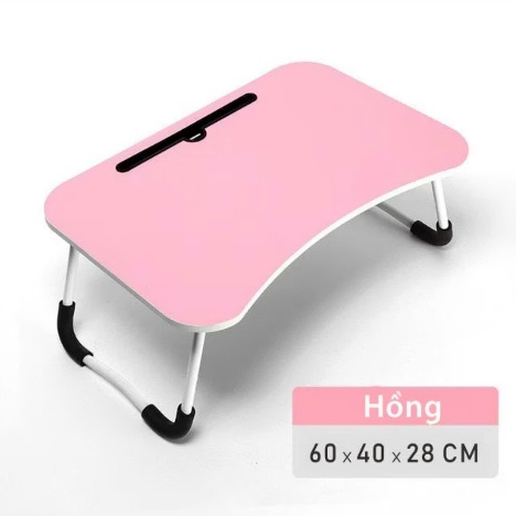 Bàn Làm Việc Gấp Gọn Đa Năng (60x40x28cm) - Tích Hợp Khe Cắm Máy Tính Bảng, Khay Cốc Và Chỗ Để Bút NAVACO
