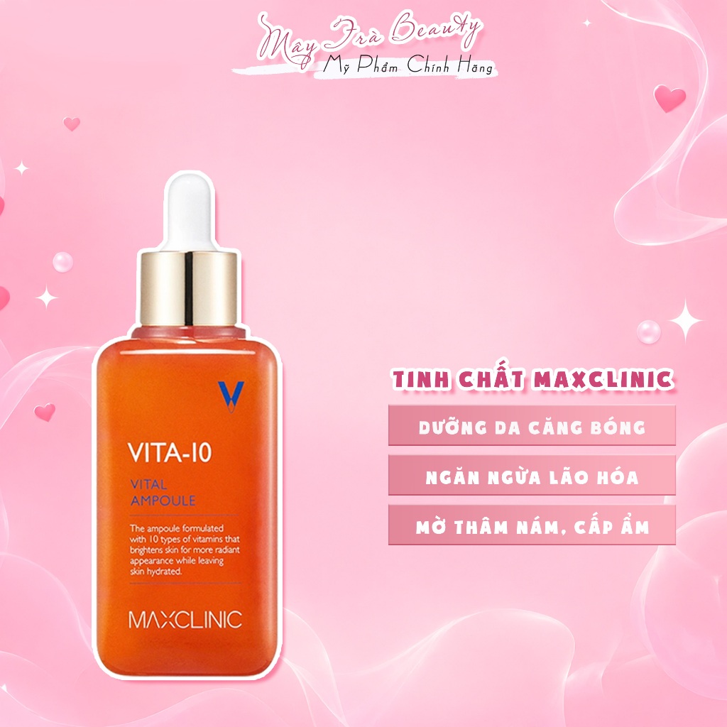 Tinh Chất MaxClinic Dưỡng Da Căng Bóng, Ngăn Ngừa Lão Hóa, Mờ Thâm Nám, Cấp Ẩm Tức Thì 100ml